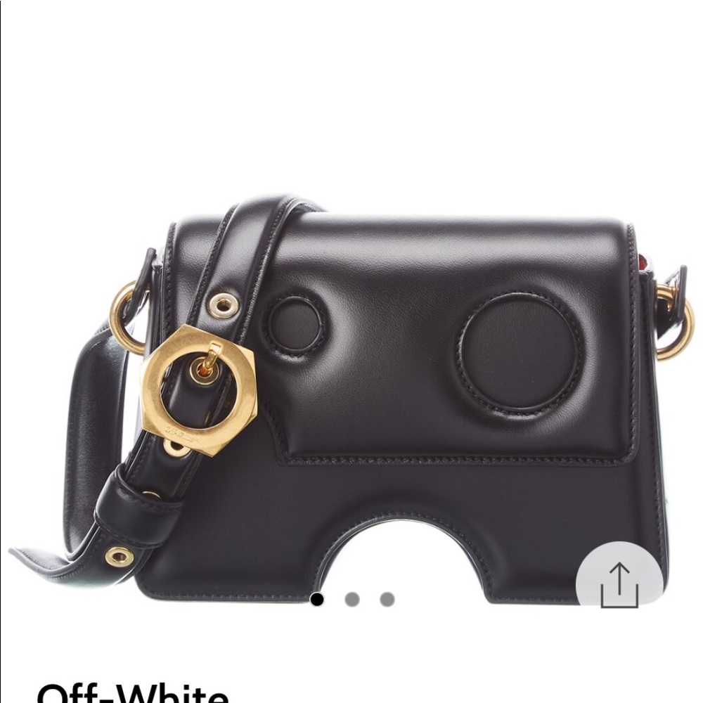 Off-White™M Burrow 22Leather Black Shoulder Bag - NEW